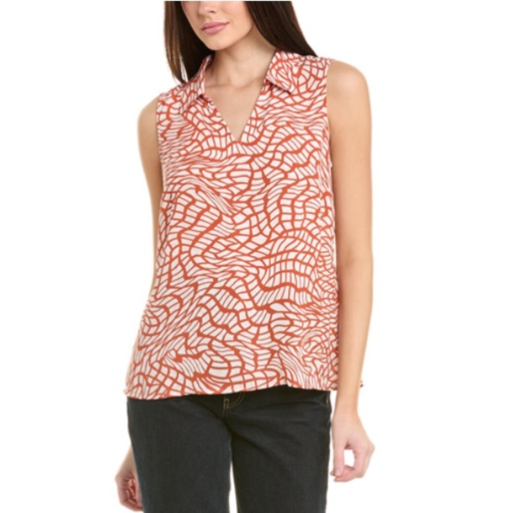 CABI TWIRL SLEEVELESS TOP WOMEN SZ SMALL IN XS in RUSSET TWIST NEW